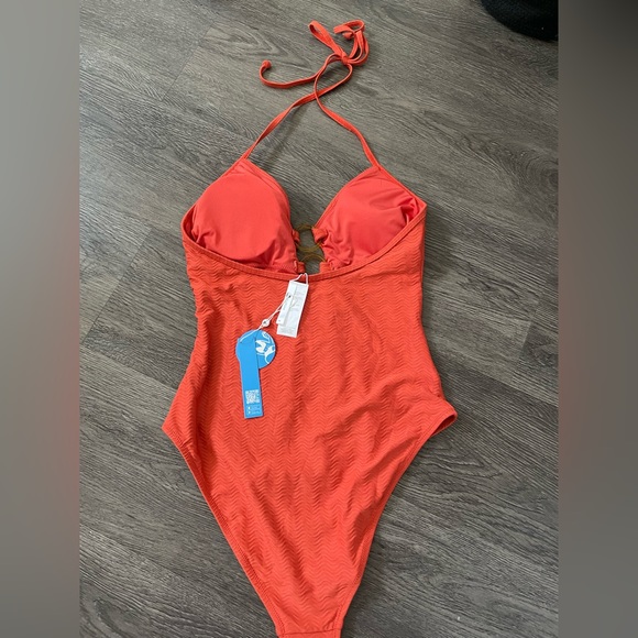 NWT Orange one piece with front rings - Picture 5 of 5